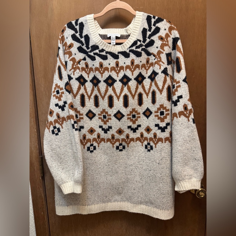 Women’s QVC Denim&Co Canyon Retreat Beautiful Soft Sweater 1x/2x